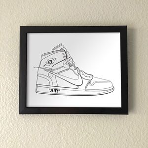 Jordan 1 Off-White Wall Art